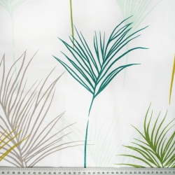 Baumwolle 100% olivgrüne Palmblätter  