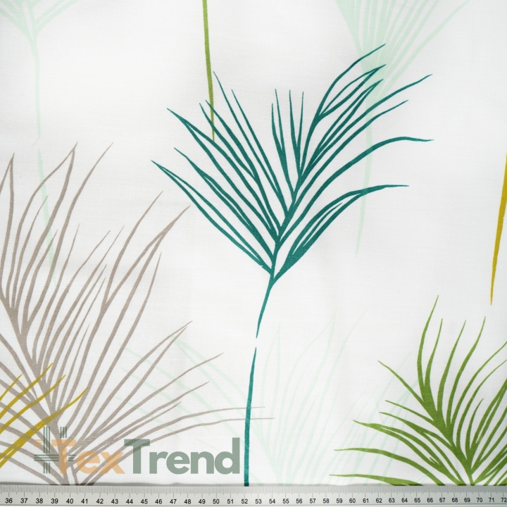 Baumwolle 100% olivgrüne Palmblätter  