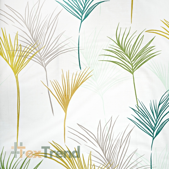 Baumwolle 100% olivgrüne Palmblätter  