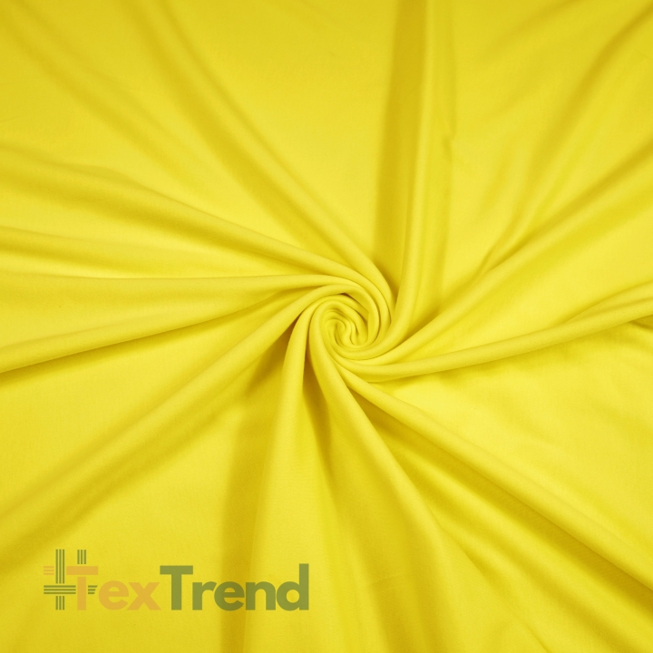 Interlock-Jersey einfarbig gelb  