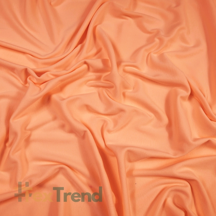 Interlock-Jersey einfarbig pfirsich  