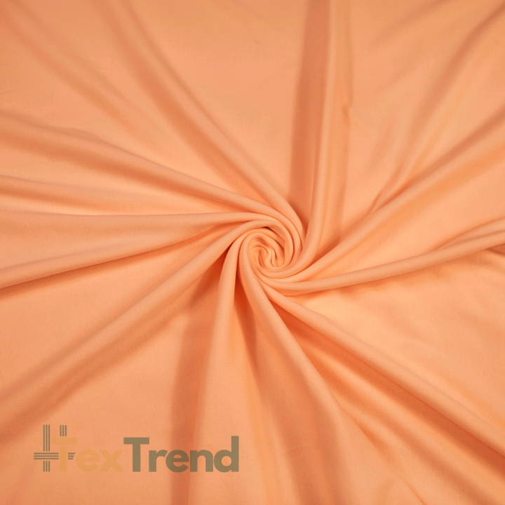 Interlock-Jersey einfarbig pfirsich  