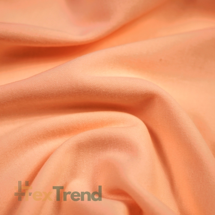 Interlock-Jersey einfarbig pfirsich  