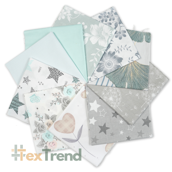 Patchwork-Stoffset 20 Stück 40 x 40 cm - pastell/Erwachsene  