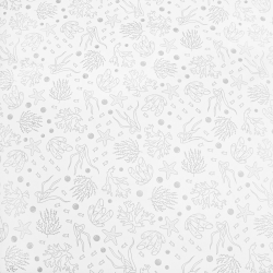 Baumwolle 100% graue Algen auf weißem Hintergrund  