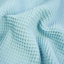 Baumwolle Waffel - blau (Blue)  