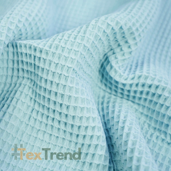 Baumwolle Waffel - blau (Blue)  