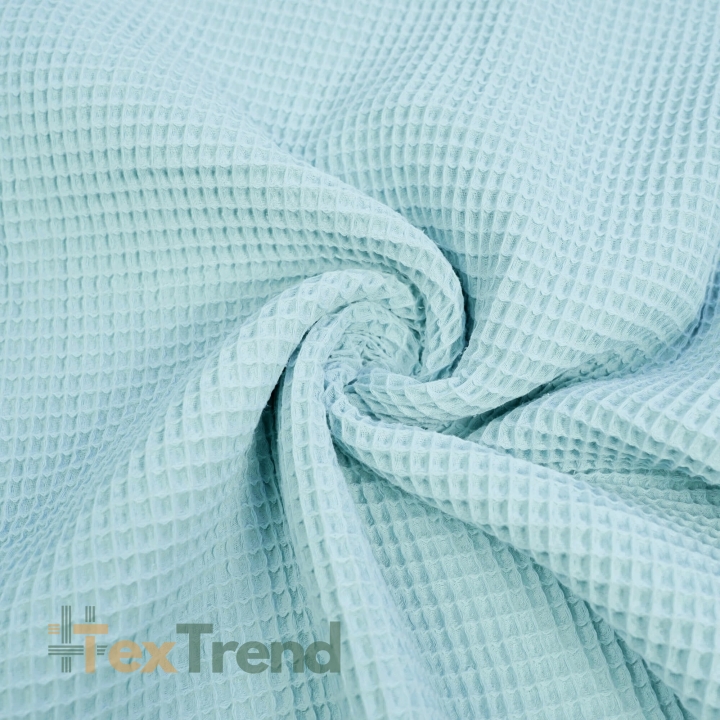 Baumwolle Waffel - blau (Blue)  