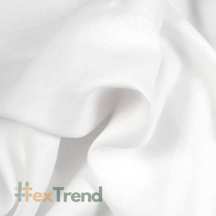Leinen 100% Bekleidungsstoff weiß - 185g  