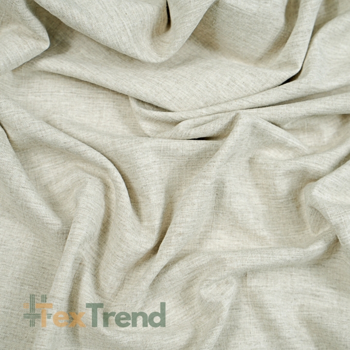 Leinen mit Viskose und Baumwolle Bekleidungsstoff - beige meliert