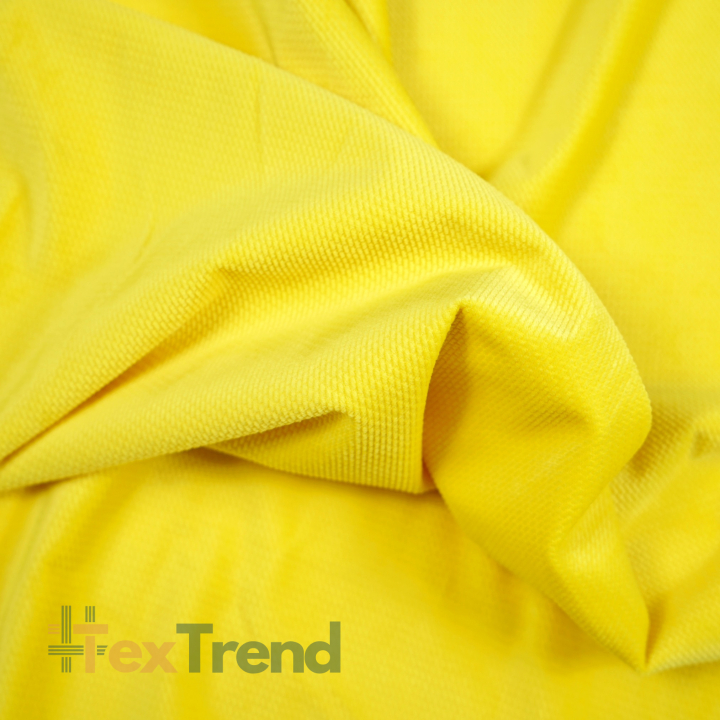 Glattes Samt gelb (kanariengelb)  