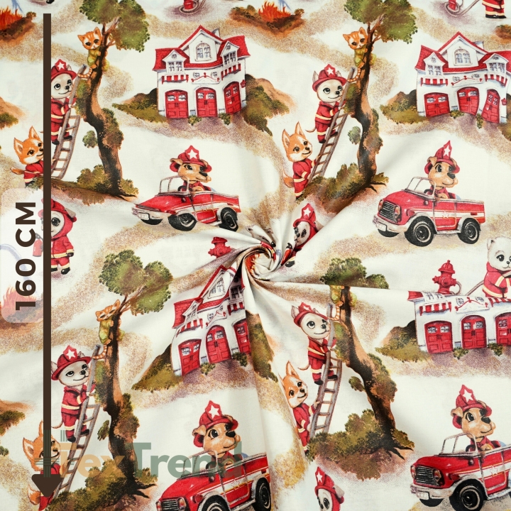 Baumwolle 100% Feuerwehr Rettungsaktion  