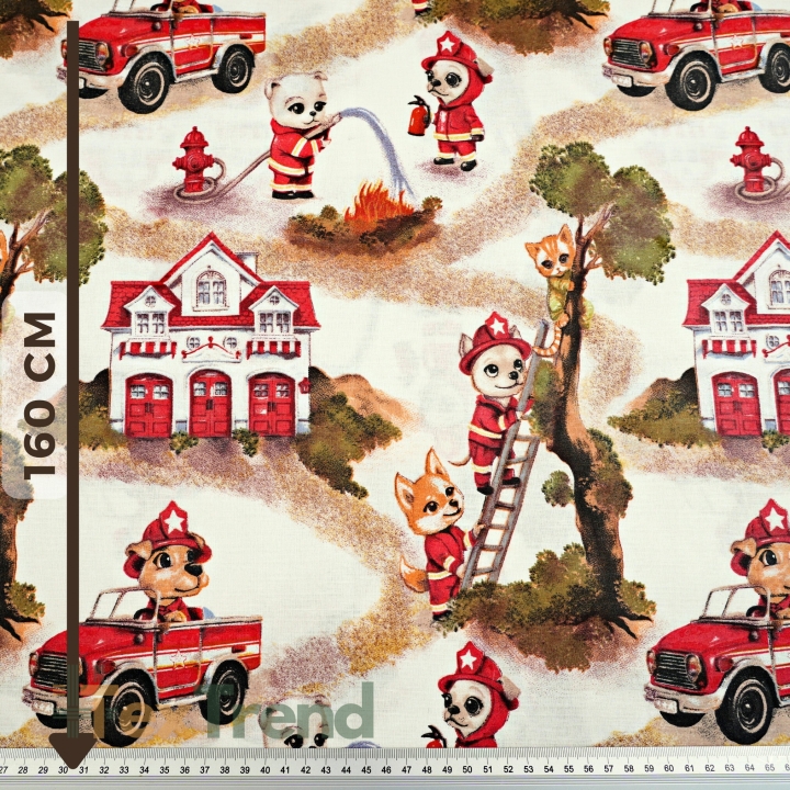 Baumwolle 100% Feuerwehr Rettungsaktion  