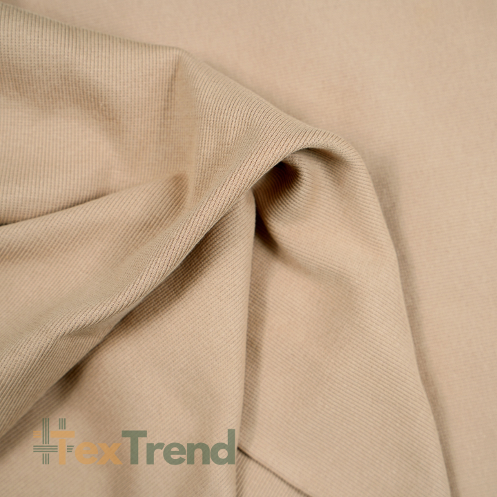 Rippstrickstoff (Bündchen) - dunkelbeige  