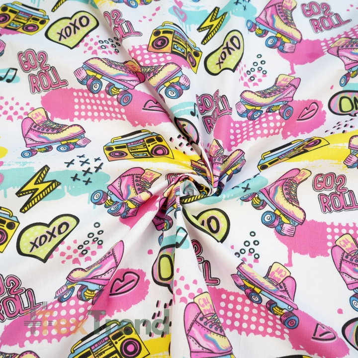 Baumwolle 100% Jugendmuster rosa xoxo  