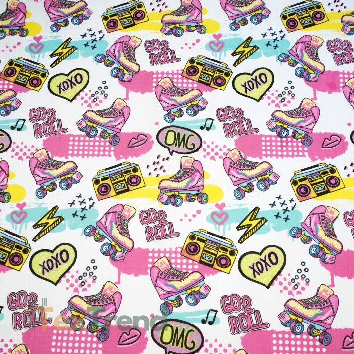 Baumwolle 100% Jugendmuster rosa xoxo  