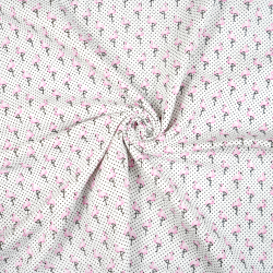 Doppel-Gaze bedruckte rosa Mini-Flamingos mit Punkten