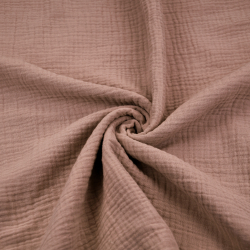 Musselin Double Gauze braun moka (Mocha Mouse)
