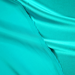 Kleidungsstoff Satin mit Lycra - Meergrün 34