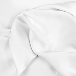 Armani Satin Stoff / Kunstseide - Weiß 1
