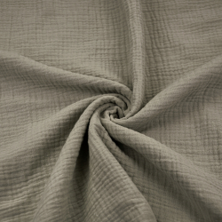 Muslin Double Gauze erdbeige (Sand Beige)