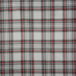 100% Baumwolle schottisches Weihnachtskaromuster grau