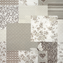 100% Baumwolle Patchwork beige-braun