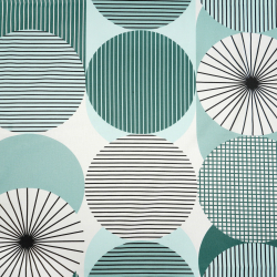 100% Baumwolle geometrisches Muster Salbeigrün