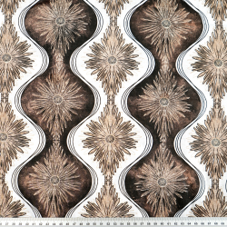 100% Baumwolle braunes Kaleidoskop-Muster  