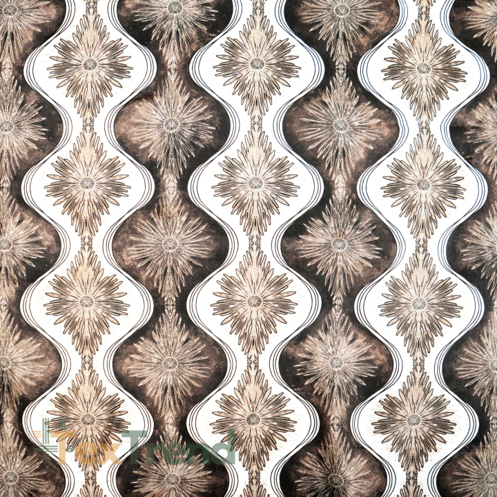 100% Baumwolle braunes Kaleidoskop-Muster  