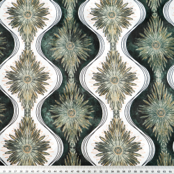 100% Baumwolle grünes Kaleidoskop-Muster  