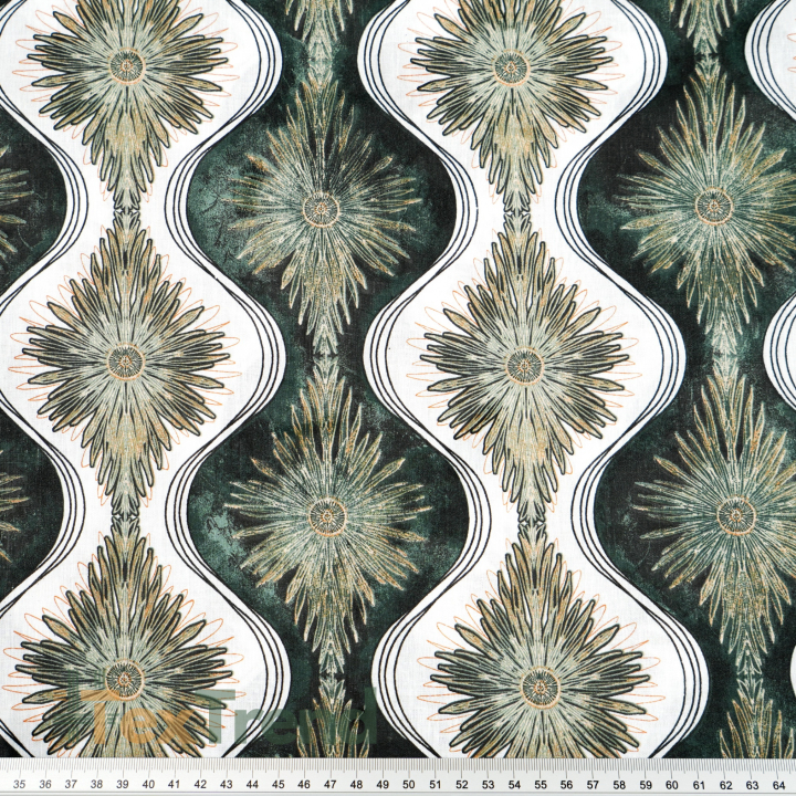 100% Baumwolle grünes Kaleidoskop-Muster  