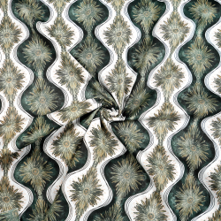 100% Baumwolle grünes Kaleidoskop-Muster  