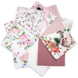 Patchwork-Stoffset 20 Stück 40 x 40 cm - lila/rosa/Erwachsene  