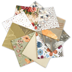 Patchwork-Stoffset 20 Stück 40 x 40 cm - beige/braun/Erwachsene  