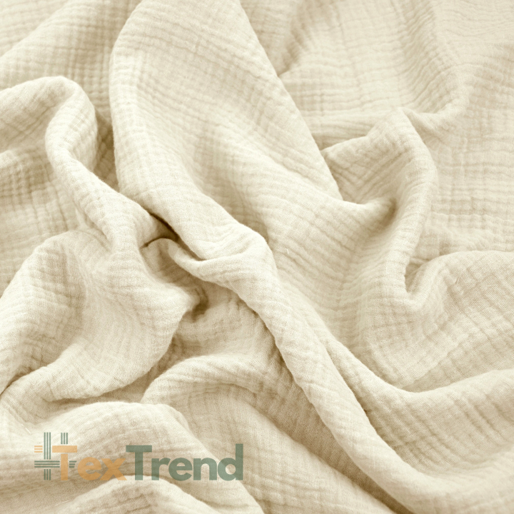 Musselin Double Gauze leinenfarben (Linen)  