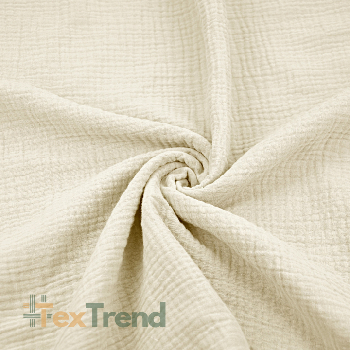 Musselin Double Gauze leinenfarben (Linen)  