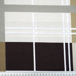 100% Baumwolle große beige-braune Karos - 220 cm  