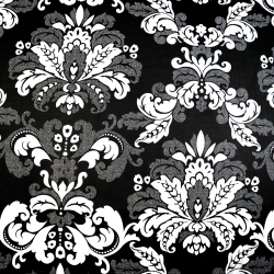 100% Baumwolle schwarz-weißer folkloristischer Muster - 220 cm  