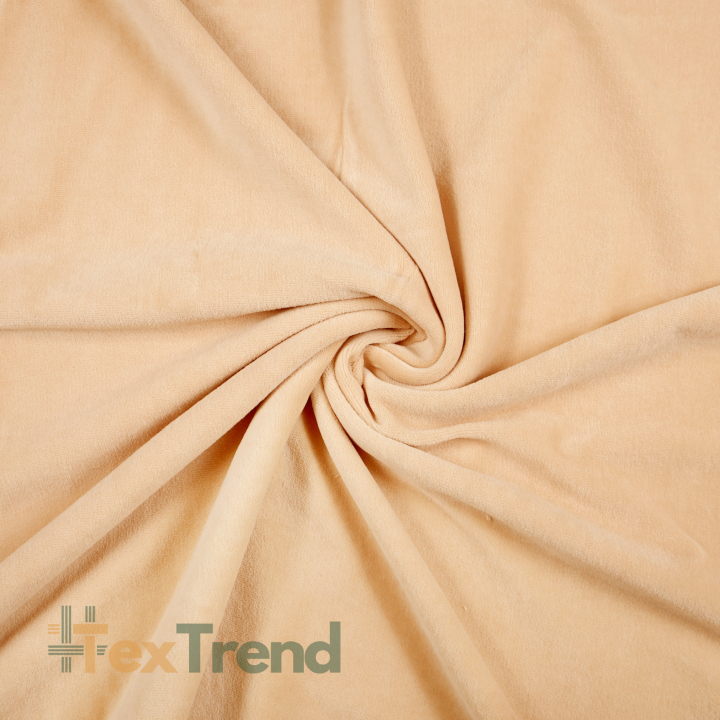 Baumwollvelours - beige-rosa  