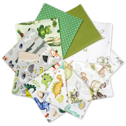 Patchwork-Stoffset 20 Stück 40 x 40 cm - grün/Junge  