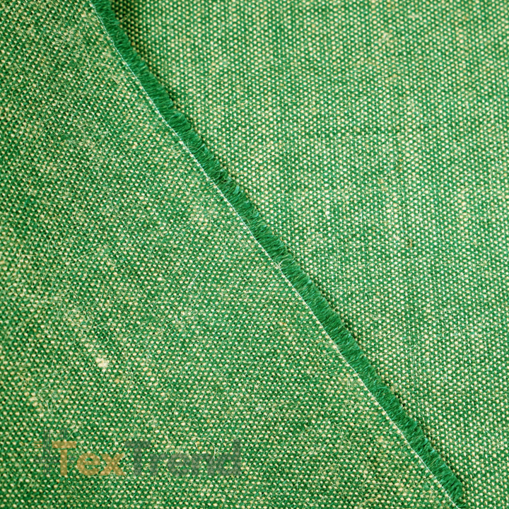 Rohes Jutestoff 100% - grün meliert  