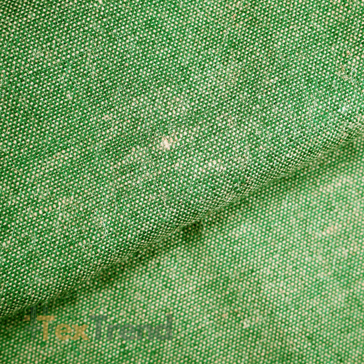 Rohes Jutestoff 100% - grün meliert  