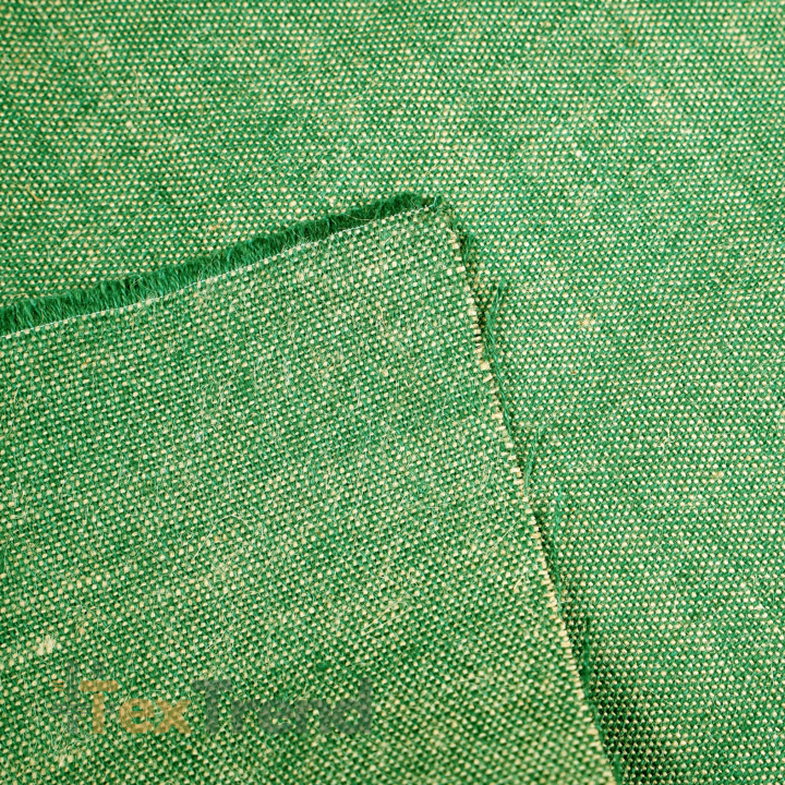 Rohes Jutestoff 100% - grün meliert  