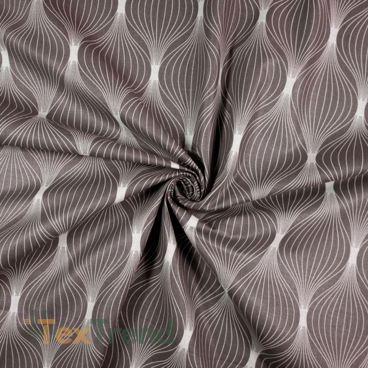 100% Baumwolle beige Punkte auf braunem Hintergrund