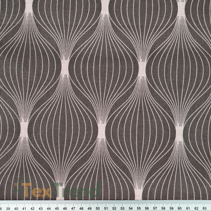 100% Baumwolle beige Punkte auf braunem Hintergrund