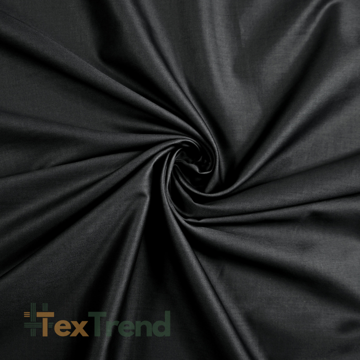 Premium Baumwollsatin schwarz (Black) - 220 cm