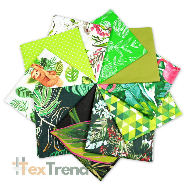 Patchwork-Stoffset 20 Stück 40 x 40 cm - grün/Erwachsene  