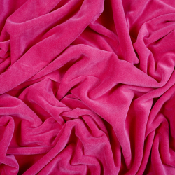 Baumwollvelours - himbeerrot