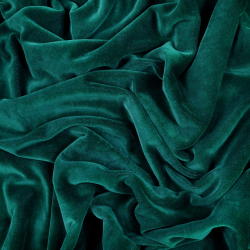 Baumwollvelours - Flaschengrün